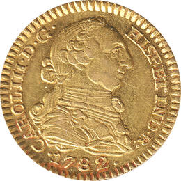 Spanien 1 Escudos Goldmünze Carlos III 1782