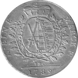 Altdeutschland Sachsen Konventionstaler 1789 Friedrich August Kurfürst
