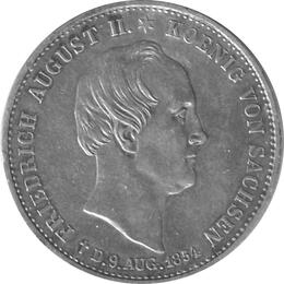 Altdeutschland Sachsen Ausbeutetaler August 1854