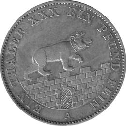 Anhalt Bernburg Alexander Carl Ausbeutetaler 1862