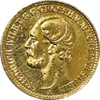 10 Mark Kaiserreich 1873 Mecklenburg Strelitz Jaeger 235 Friedrich Wilhelm