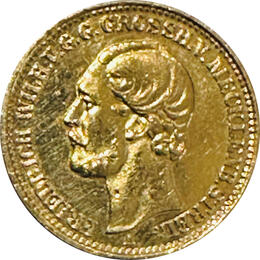 10 Mark Kaiserreich 1873 Mecklenburg Strelitz Jaeger 235 Friedrich Wilhelm