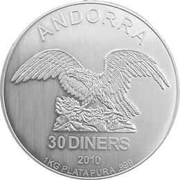 Andorra Eagle 1 Kilo Silbermünze