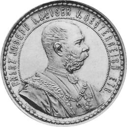 Österreich Silber 1888 Franz Joseph I Bundesschießen in Wien