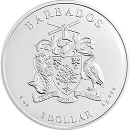 Barbados Caribbean 1 Unze Silber Seepferdchen 2023