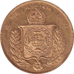 Brasilien 20000 Reis GoldmünzePedro 1853