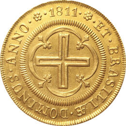 Brasilien 4000 Reis Goldmünze Maria 1811