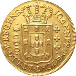 Brasilien 4000 Reis Goldmünze Maria 1811