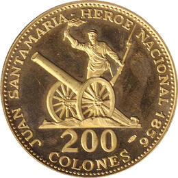 Costa Rica 200 Colones Goldmünze