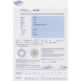 Diamant und Brillant 0,53 Carat mit Zertifikat DPL-SC529