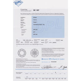 Diamant und Brillant 0,24 Carat mit Zertifikat DPL-SC537