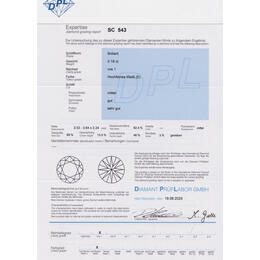 Diamant und Brillant 0,18 Carat mit Zertifikat DPL-SC543