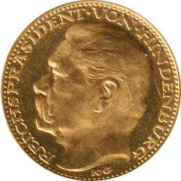 Deutsches Reich Weimer 1928 Hindenburg Zeppelin Goldmedaille