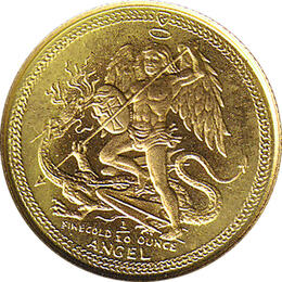 Isle of Man 1985 1/10 Unze Goldmünze Angel