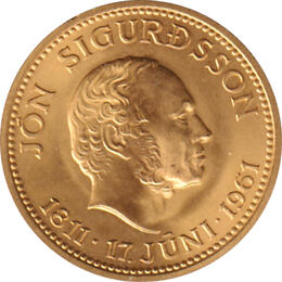 Island 500 Kronur Goldmünze Jon Sigurdsson