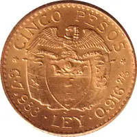 Kolumbien 10 Pesos Goldmünze 1924