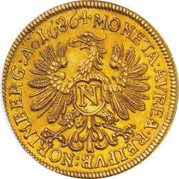 Nürnberg Gold Sebald Gulden Dukat 1686