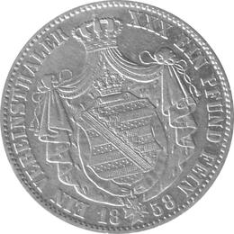 Altdeutschland Sachsen Vereinstaler 1858