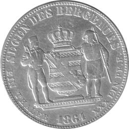 Altdeutschland Sachsen Iohann Ausbeutetaler 1864