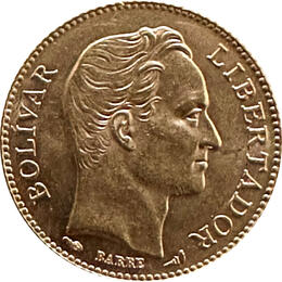 Venezuela Bolivar Libertador 20 Bolivares 1911