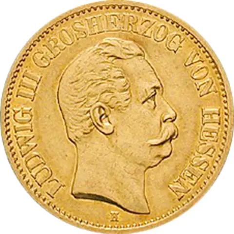 10 Mark Kaiserreich Hessen 1872-1873 Ludwig Jaeger 213