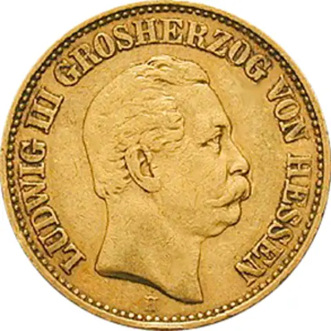 20 Mark Kaiserreich Hessen 1874 Ludwig Jaeger 217