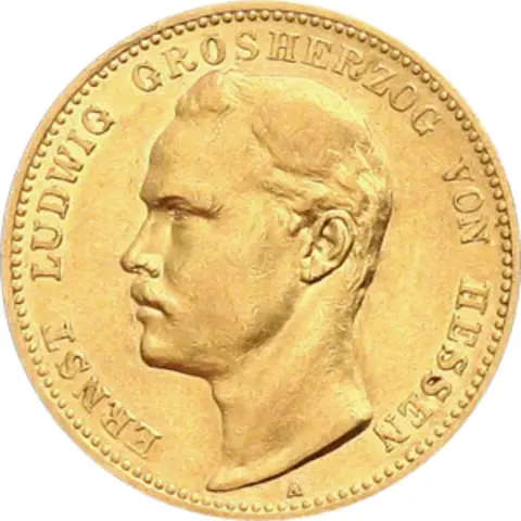 20 Mark Kaiserreich Hessen 1893 Ernst Ludwig Jaeger 223