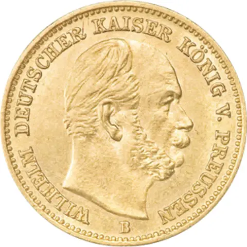 5 Mark Kaiserreich 1877-1878 Preussen Wilhelm I Jaeger 244