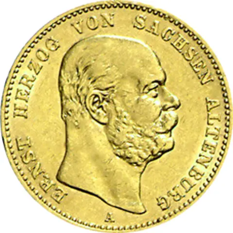 20 Mark Kaiserreich 1887 Sachsen Altenburg Ernst Jaeger 269