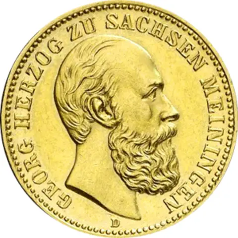 20 Mark Kaiserreich 1882 Sachsen Meiningen Georg II Jaeger 276