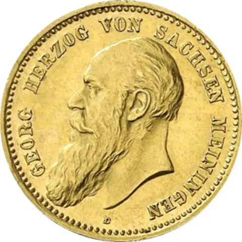 10 Mark Kaiserreich 1890-1898 Sachsen Meiningen Georg Jaeger 278