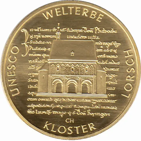 100 Euro Goldmünze 2014 UNESCO Weltkulturerbe Kloster Lorsch
