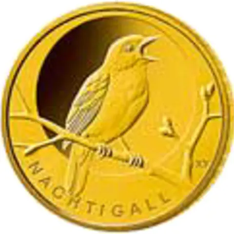 20 Euro Goldmünze Nachtigall 2016 Heimische Vögel
