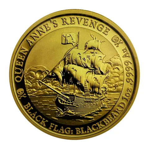 Tuvalu Piratenschiff Black Flag Blackbeard 1 Unze 2019