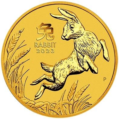 Lunar III Hase 1/10 Unze Gold 2023
