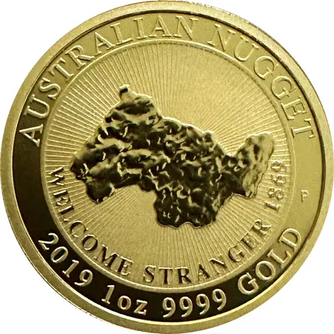 Australien Nugget 1 Unze Gold 2019 Weolcome Stranger