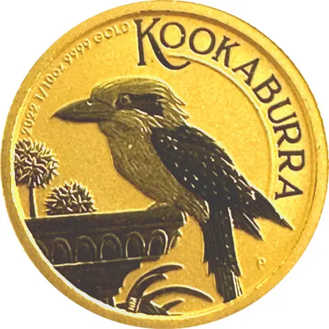 Kookaburra Goldmünze 1/10 Unze 2022