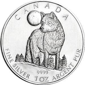 Wolf 2011 1 Unze Silber Kanada Wildlife Serie