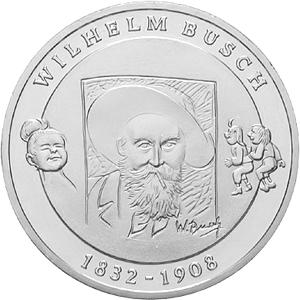 10 Euro Silber Gedenkmünze PP 2007 Wilhelm Busch