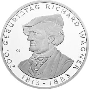 10 Euro Silber Gedenkmünze PP 2013 Richard Wagner