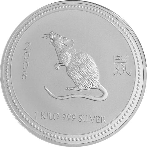Lunar I Silber Maus 1 Kilo 2008 