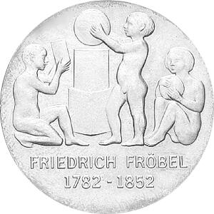 DDR 1982 5 Mark Gedenkmünze Friedrich Fröbel