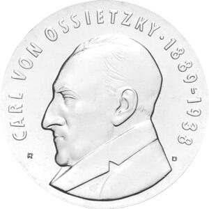 DDR 1989 5 Mark Gedenkmünze Carl Ossietzky