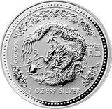 Lunar I Silbermünze Australien Drache 1 Unzen 2000 Perth Mint