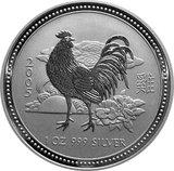 Lunar I Silbermünze Australien Hahn 1 Unzen 2005 Perth Mint