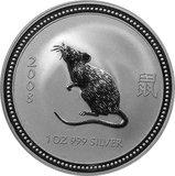 Lunar I Silbermünze Australien Maus 1 Unzen 2008 Perth Mint