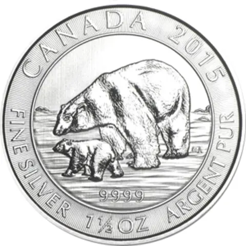1,5 Unzen Silber Polar Serie Bear 2015 Kanada Royal Mint