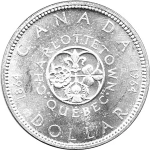 Canada Silber Gedenkmünze 1 Dollar Quebec 1964
