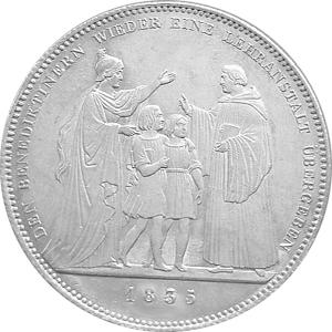 Altdeutschland Bayern Ludwig Geschichtstaler 1835