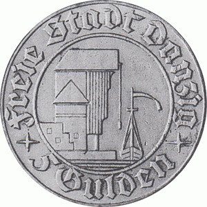 Freie Stadt Danzig 5 Gulden Krantor 1932